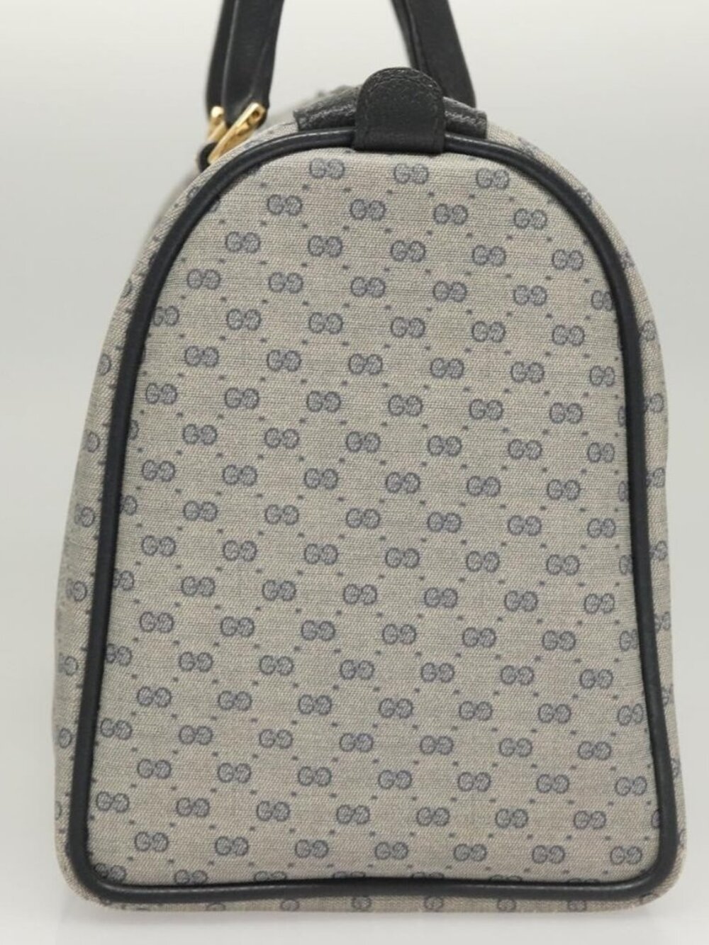 GUCCI Micro GG Supreme Sherry Line Bag PVC Navy Gold Red 40 02 007 Auth BA2011 - Picture 4 of 16